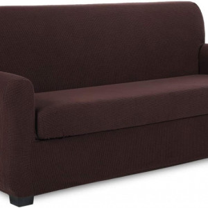Set de 2 huse de protectie pentru canapea Tianshu, poliester/elastan, maro ciocolatiu, 229 x 108 x 105 cm