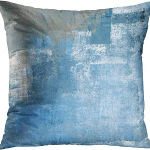 Set de 2 huse pentru perna Emvency, poliester/bumbac, albastru/gri, 45 x 45 cm