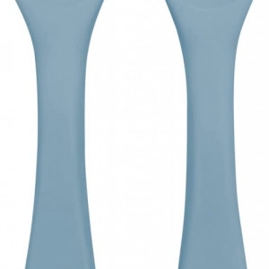 Set de 2 linguri si 2 furculite pentru bebelusi Btrfe, silicon, albastru/verde