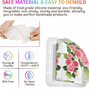 Set de 2 matrite pentru rasina epoxidica Topretty, silicon, transparent, 10 x 13 cm