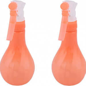 Set de 2 pulverizatoare Sourcingmap,plastic, portocaliu/alb, 290 ml, 11,5 x 7,5 x 20, 5 cm