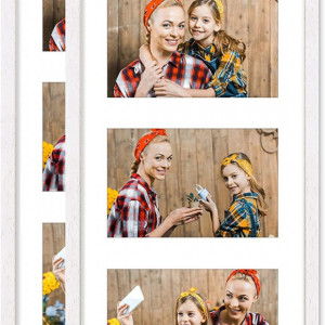 Set de 2 rame foto ATOBART, plexiglas/lemn, alb, 39,6 x 20,6 cm
