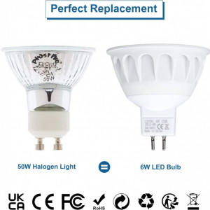 Set de 2 spoturi VARICART, LED, lumina rosie, GU5.3, 5 x 5,2 cm
