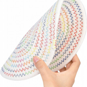 Set de 2 suporturi pentru cana/castron DAFROH, bumbac, rotund, multicolor, 12 cm / 18 cm