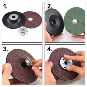 Set de 25 foi abrazive SPEEDWOX, oxid de aluminiu, 60 granulatie, rosu, 12,5 cm