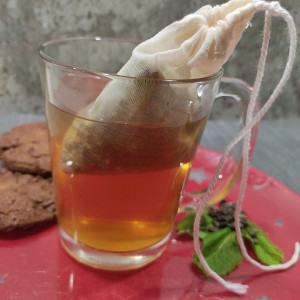 Set de 25 pliculete pentru ceai, 3 filtre de cafea si 2 saculeti pentru lapte vegetal Générique, bumbac, alb