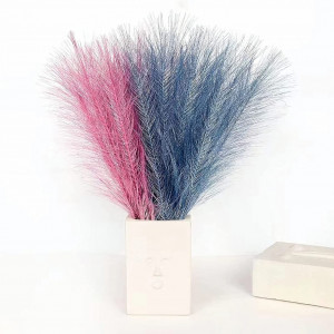Set de 3 flori de pampas DJKKENTY, argintiu, pampas uscat, 45 cm