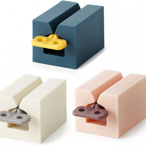 Set de 3 prese pentru pasta de dinti SVUPUE, plastic, multicolor, 7 x 4 x 3,8 cm