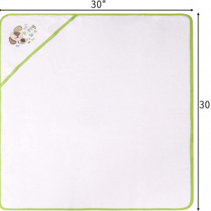 Set de 3 prosoape cu gluga pentru bebelusi Viviland, poliester, multicolor, 76,2 x 76,2 cm
