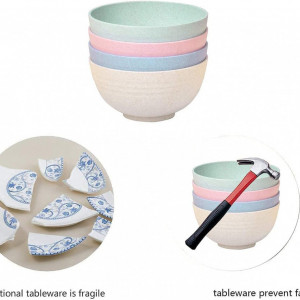 Set de 4 boluri Zusammen, plastic, multicolor, 700 ml, 15 cm