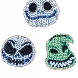 Set de 5 brelocuri cu pictura cu diamante VDYXEW, metal/rasina, multicolor