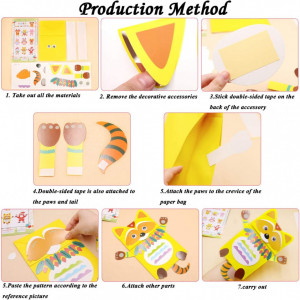 Set de 6 figurine de hartie JINGYOU, multicolor, 23 x 33 cm