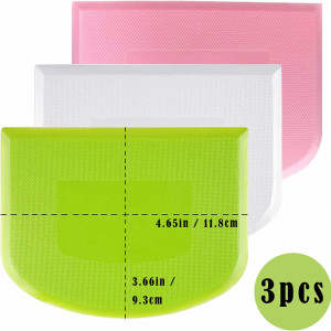 Set de 6 taietoare pentru aluat Qenovo, silicon, verde/ alb/roz, 9,3 x 11,8 cm