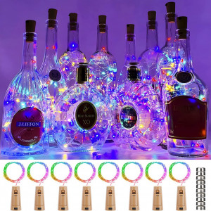Set de 8 siruri de lumini decorative STANBOW, 15 LED-uri, alb rece, 1,5 m