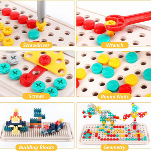 Set de constructie pentru copii Jigsaw, 246 piese, plastic, multicolor