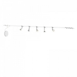 Spoturi Rope, LED, metal/plastic, crom/argintiu, 500 x 13,3 x 15 cm