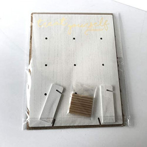 Suport pentru gogosi YUET, lemn, alb/auriu, 45 x 35 cm