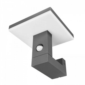 Aplica de perete pentru exterior Olesia, LED, cu senzor de miscare, aluminiu/plastic, gri inchis, 18 x 15 x 20,9 cm