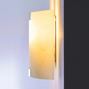 Aplica de perete Quentin, LED, sticla/metal, alb/crom, 20 x 20 x 8,4 cm