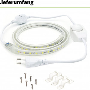 Banda LED Hageman, alb rece, 8 m