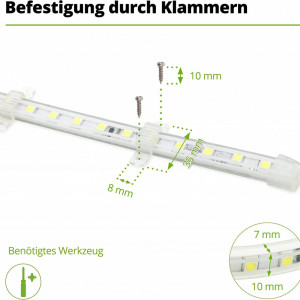 Banda LED Hageman, alb rece, 9 m