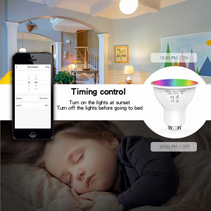 Bec inteligent Arcwares, GU10, Wifi Smart, 4W, 2700-6500K+RGB, A+, compatibil cu ALEXA