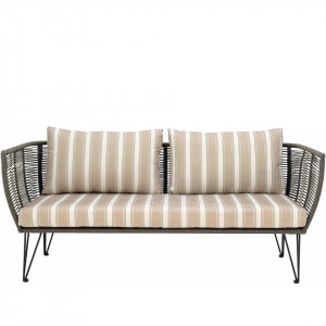 Canapea pentru gradina Mundo, metal/polietilena/poliester, multicolor, 175 x 72 x 74 cm
