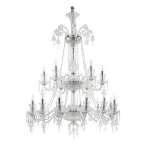 Candelabru Redentore, metal/sticla, argintiu, 102 x 145/254 cm