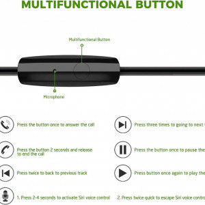 Casti audio cu microfon DAIXI, mufa 3,5 mm, negru
