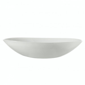 Castron Alabastro II sticla, alb, 32 x 9 x 22 cm