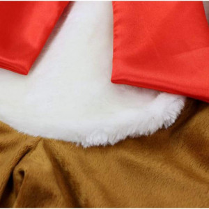 Costum de ren pentru copii Vine, poliester, maro/alb/rosu, 6-9 luni