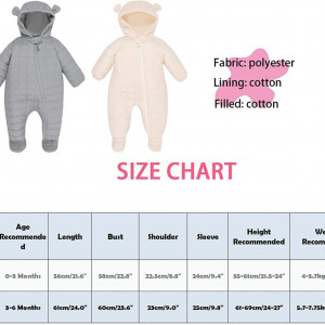 Costumas cu gluga pentru bebelusi Balipig, bumbac/poliester, gri, 3-6 luni