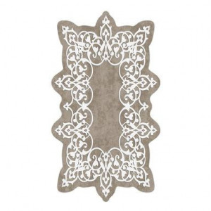 Covor Carola, textil, maro/alb, 80 x 150 cm