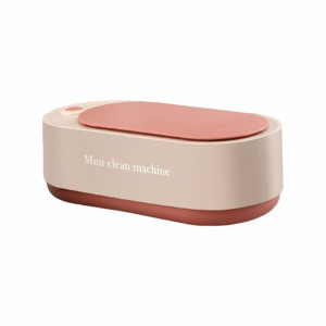 Dispozitiv portabil cu ultrasunete pentru bijuterii/ceasuri SHINROAD, USB, plastic, roz, 350 ml, 21 x 9,5 x 7,5 cm
