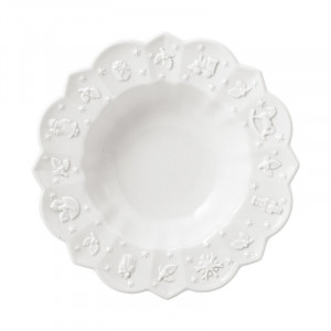 Farfurie pentru desert Toy's Delight, portelan, alb, 23,5 x 12,5 cm