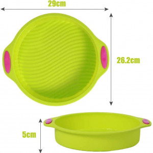 Forma pentru prajituri NACLY, silicon, verde, 29 x 26,2 x 5 cm