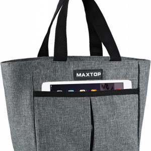 Geanta termoizolanta MAXTOP, poliester/folie de aluminiu, gri/negru, marimea L
