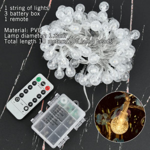 Instalatie BUYGOO, LED, alb cald, 10 m