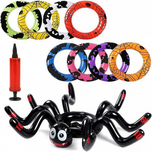 Joc de aruncare cu inele gonflabile pentru copii BESTTY, PVC, multicolor, 10 piese