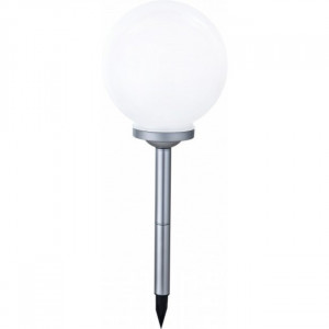 Lampa solara Fara II, plastic, argintie, 30 x 75 cm, 6w
