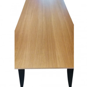 Masa de living Home Affaire, lemn/ metal, natur/ negru, 74 x 180 x 80 cm