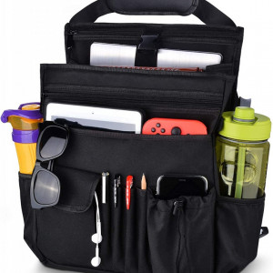 Organizator auto Kriogor, textil, negru, 44 x 14 x 30 cm