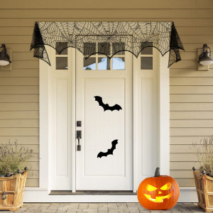 Panza de paianjen pentru Halloween Cymas, PVC, negru, 245 x 48 cm