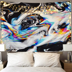 Patura decorativa Yugarlibi, poliester, multicolor, 150 x 130 cm