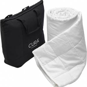 Patura ponderata Cura, alb, bumbac, 9 KG, 150 x 210 cm