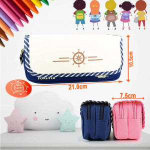 Penar Taeku, poliester/PVC, albastru inchis/alb, 21 x 10,5 x 7,5 cm