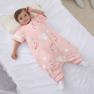 Pijama pentru copii Mosebears, roz, bumbac, M, 18-36 luni