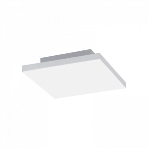 Plafoniera Canvas IV, metal/plastic, alba, 30 x 6 x 30 cm, 17w
