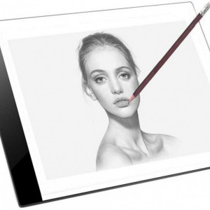 Plansa de desen JZK, iluminata LED, plastic, alb/negru, 33,5 x 23,3 cm