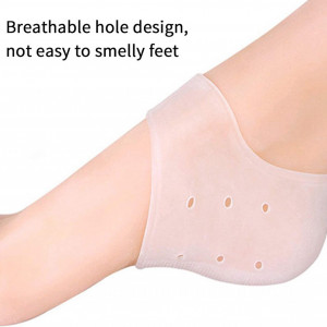 Protectie cu gel pentru calcai HEIGOO, silicon/gel, alb, 10 x 9,5 cm